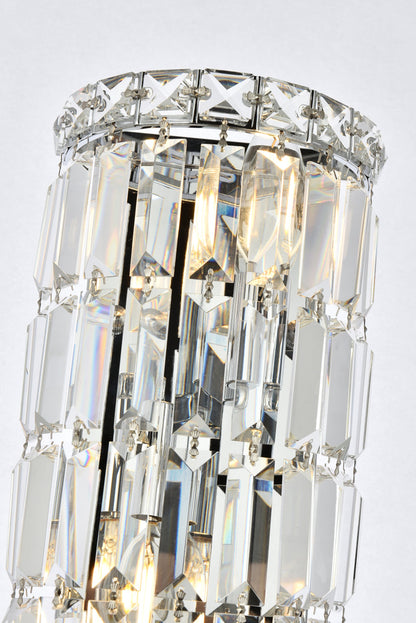 Maxime 2 light Chrome Wall Sconce Clear Royal Cut Crystal