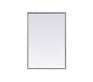 Metal Frame Rectangle Mirror 24x36 Inch in Silver