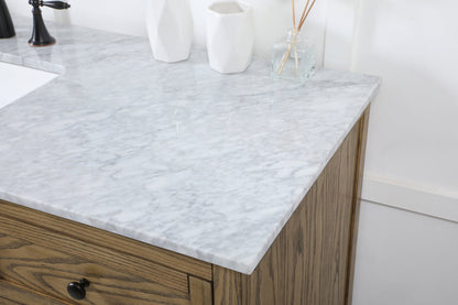 60 inch Single bathroom vanity in driftwood