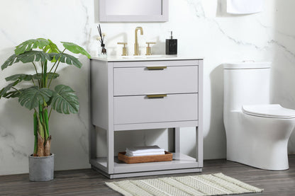 30 inch Single bathroom vanity in grey