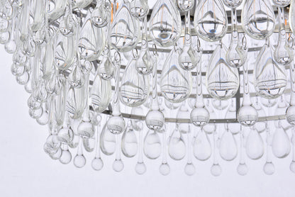 Nordic 6 light antique silver Chandelier Clear Royal Cut Crystal