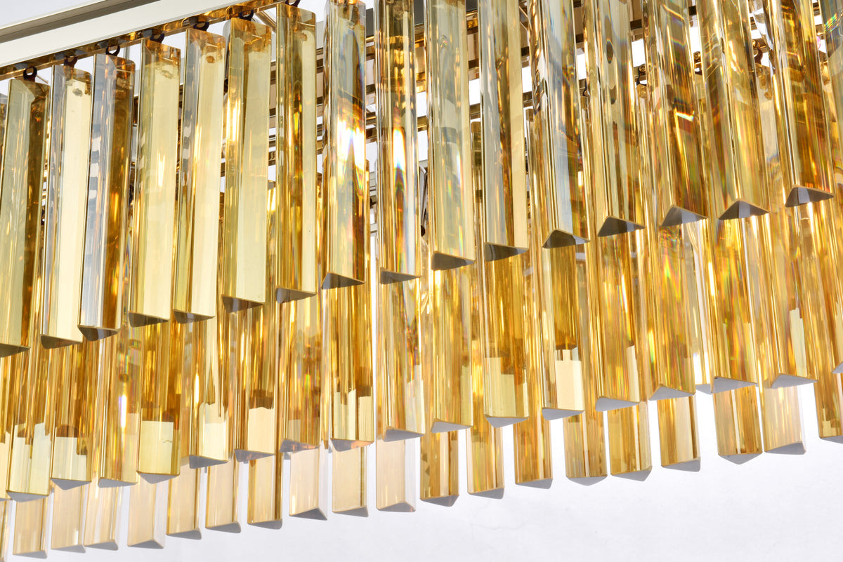 Sydney 12 light polished nickel Chandelier Golden Teak (Smoky) Royal Cut Crystal