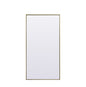 Metal Frame Rectangle Full Length Mirror 30x60 Inch in Brass
