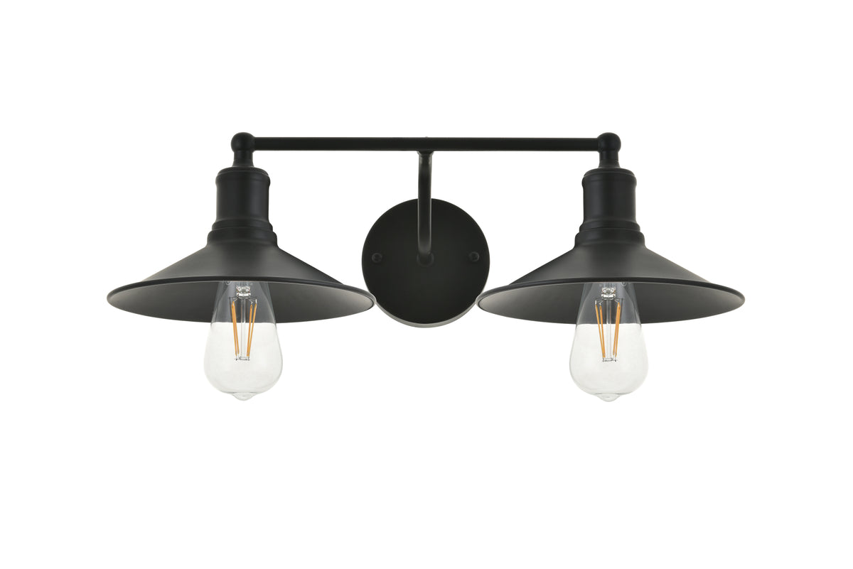 Etude 2 light black Wall Sconce