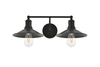 Etude 2 light black Wall Sconce