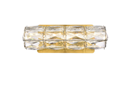 Valetta 12 inch LED linear wall sconce in gold