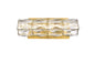 Valetta 12 inch LED linear wall sconce in gold