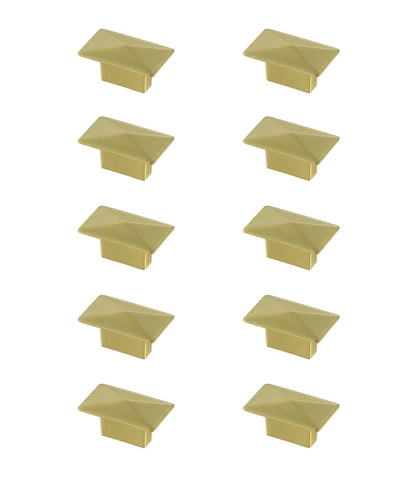 Perry 2" Brushed Gold Rectangle Knob Multipack (Set of 10)