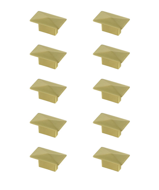 Perry 2" Brushed Gold Rectangle Knob Multipack (Set of 10)