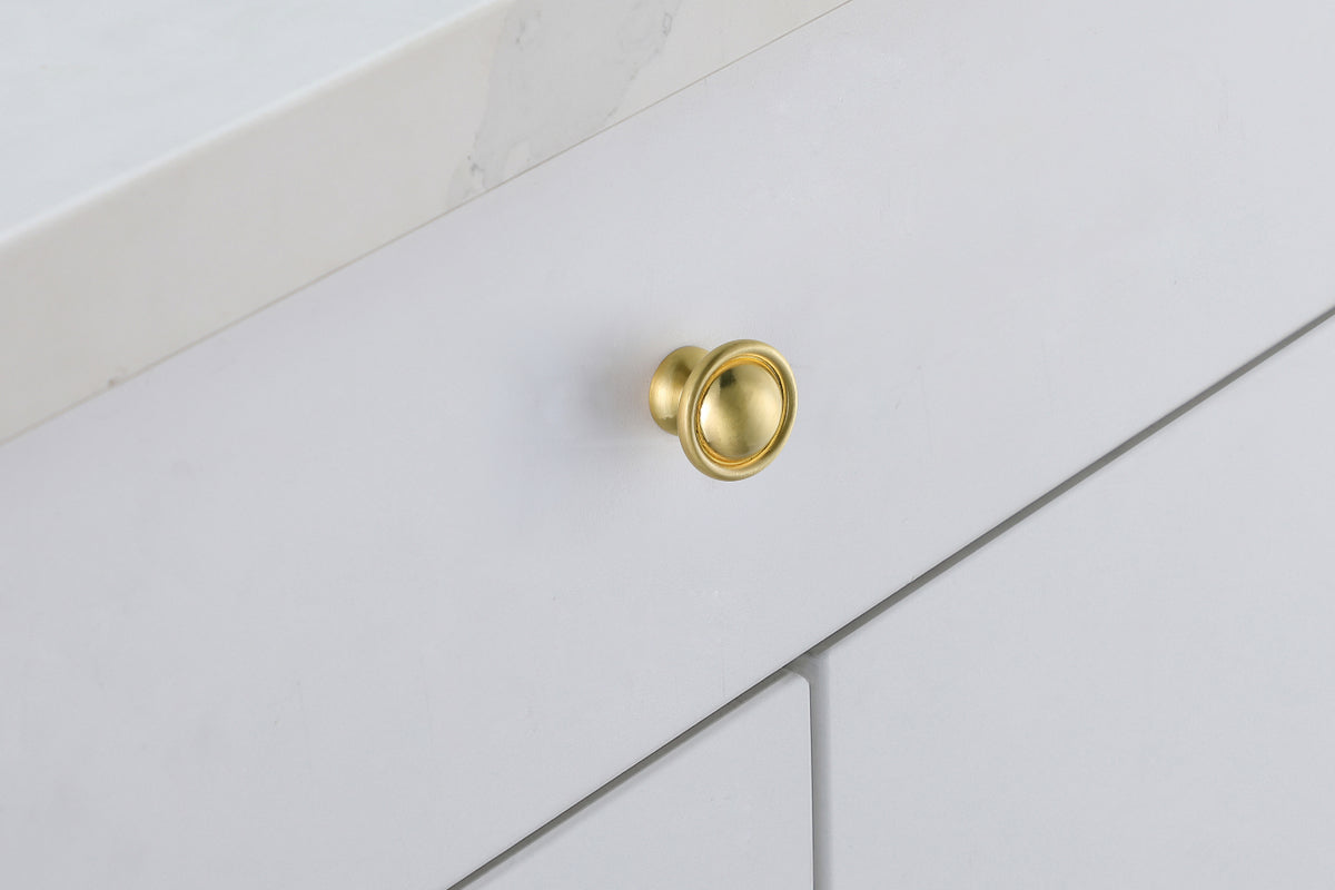 Kadea 1.2" Diameter Brushed Gold Mushroom Knob Multipack (Set of 10)