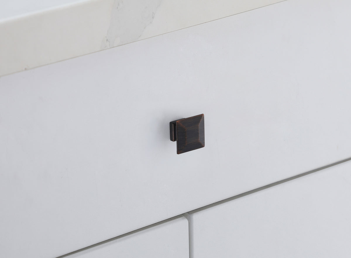 Cecil 1.3" Oil-rubbed Bronze Square Knob Multipack (Set of 10)