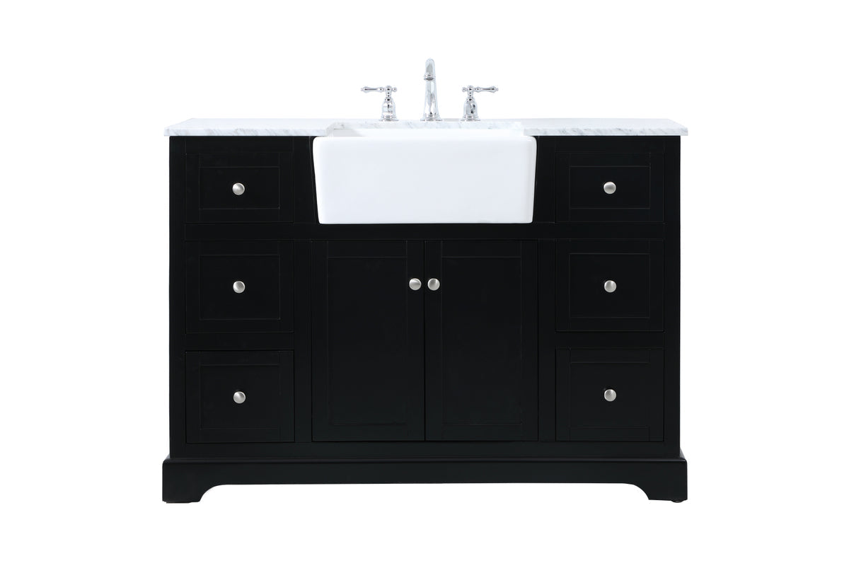 48 inch Single bathroom vanity in black