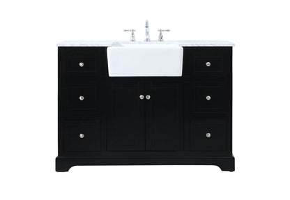48 inch Single bathroom vanity in black