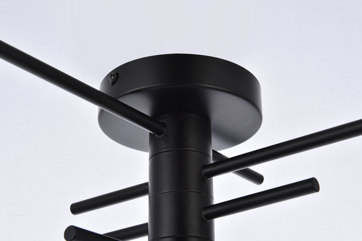 Xavier 4 lights flush mount in black