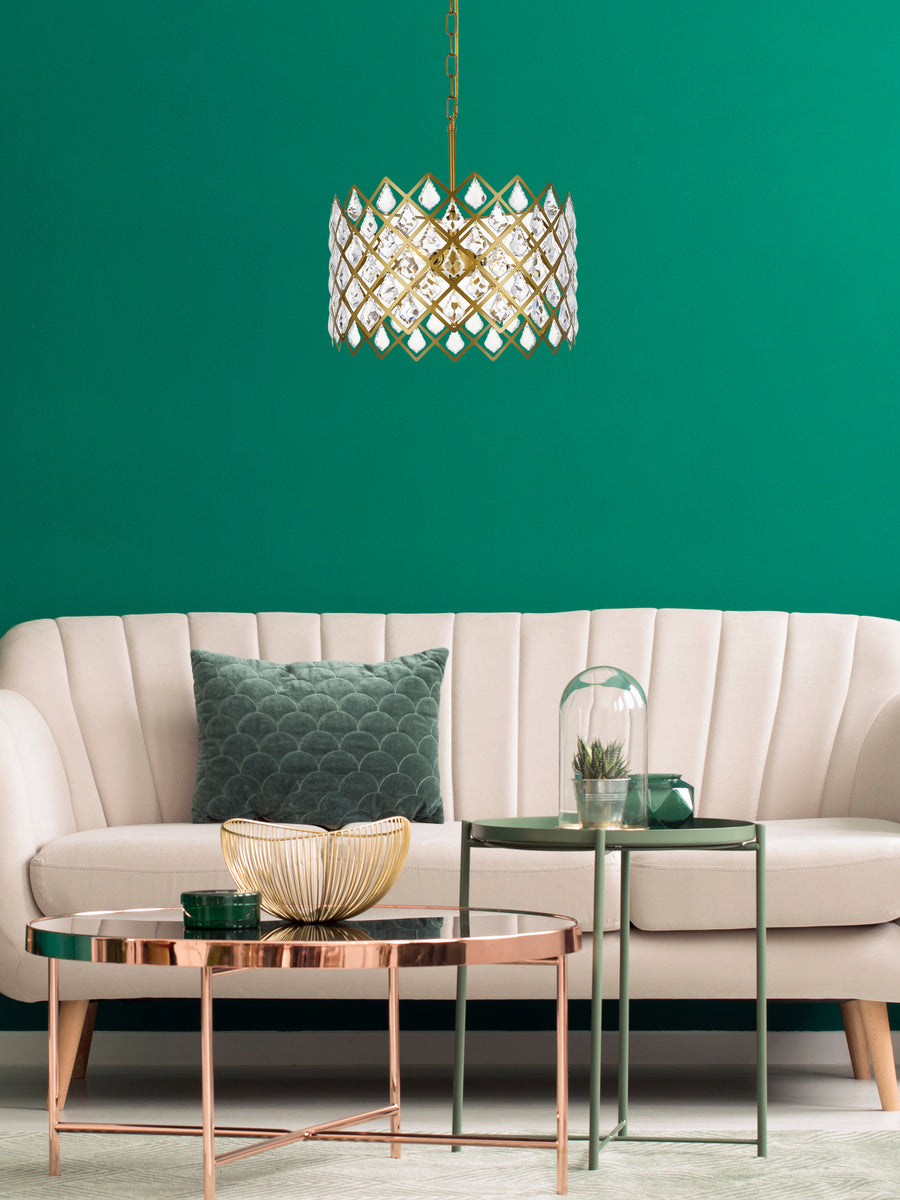 Lyla 16 inch pendant in brass