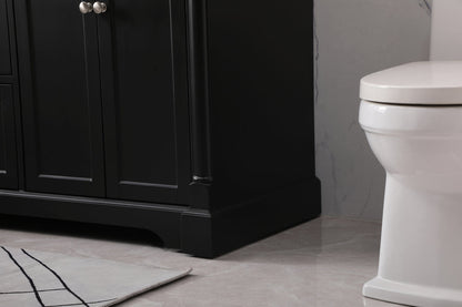 60 inch double bathroom vanity set in black