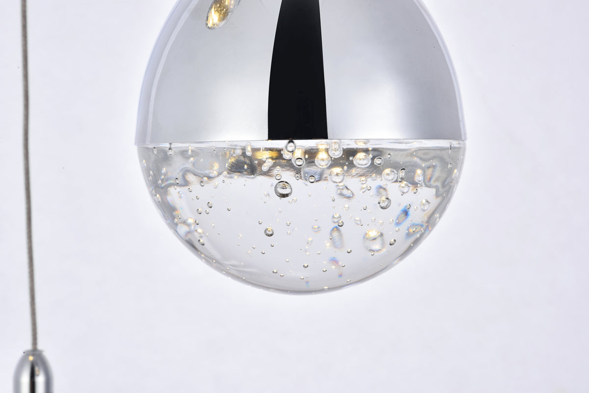 Amherst Collection LED 3-light chandelier 12in x 9in chrome finish