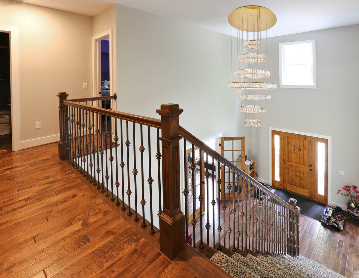 Monroe Integrated LED light Gold Chandelier Clear Royal Cut Crystal