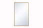 Metal mirror medicine cabinet 17 inch x 28 inch in Brass