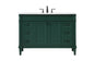 48 inch Single bathroom vanity in green