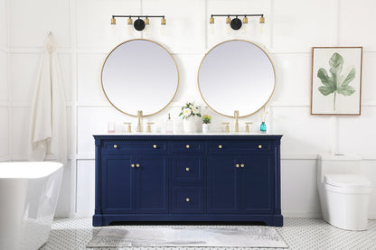 72 inch double bathroom vanity in Blue
