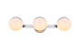 Majesty 3 light Chrome and frosted white Bath Sconce