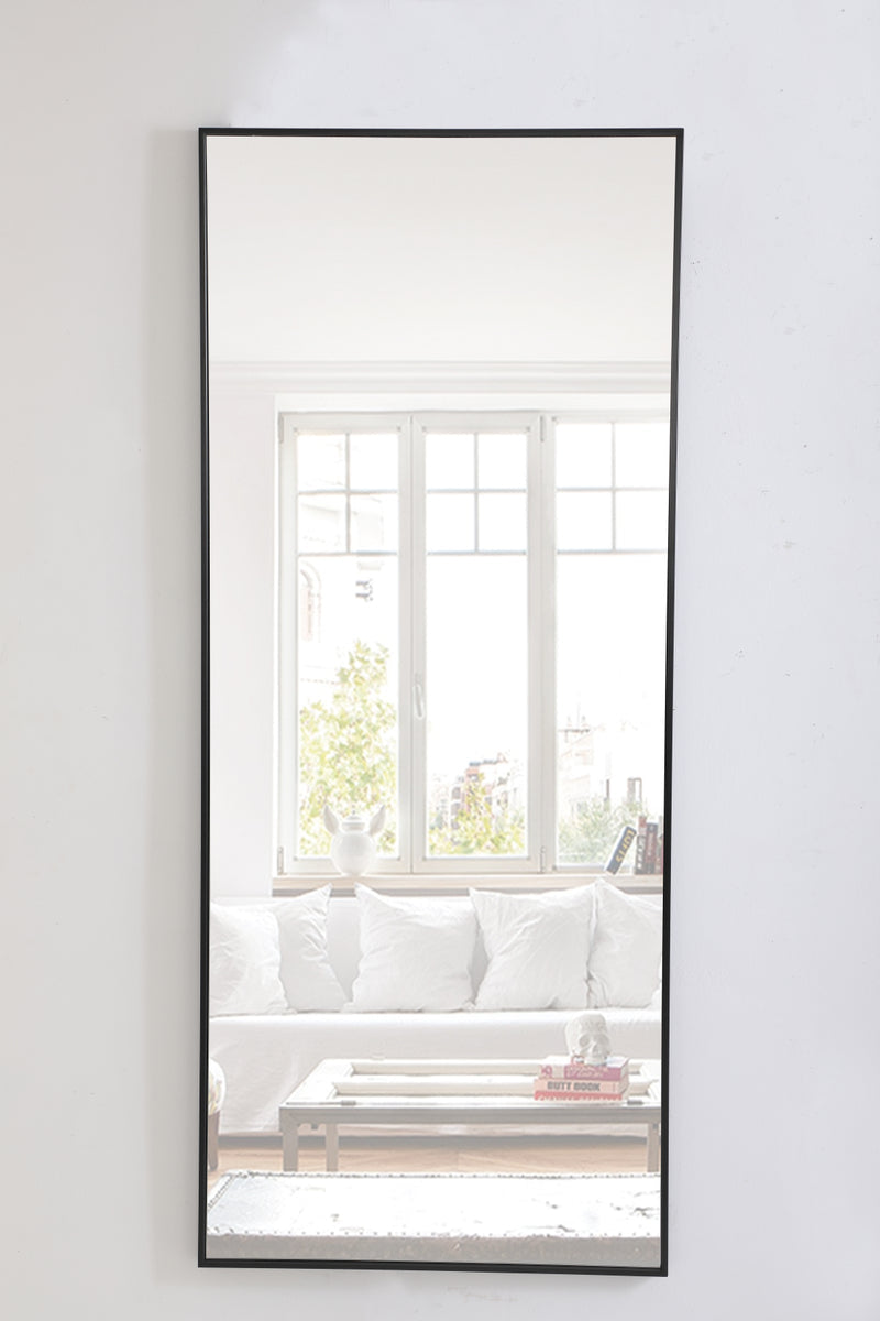 Metal frame Rectangle Mirror 30 inch Black