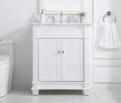 30 inch Single Bathroom Vanity set in White