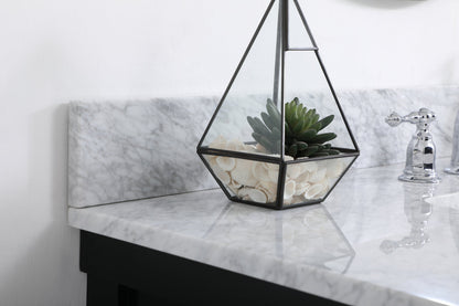 42 inch Single bathroom vanity in black with backsplash