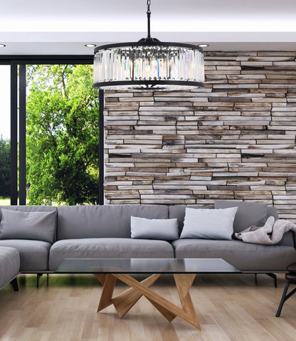 Chelsea 10 light Matte Black Chandelier Clear Royal Cut Crystal