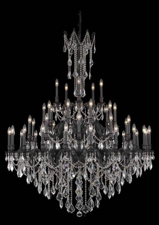 Rosalia 45 light Dark Bronze Chandelier Clear Royal Cut Crystal