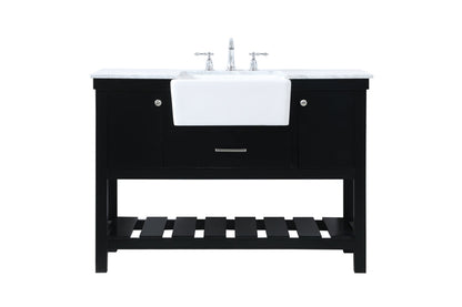 48 inch Single bathroom vanity in black