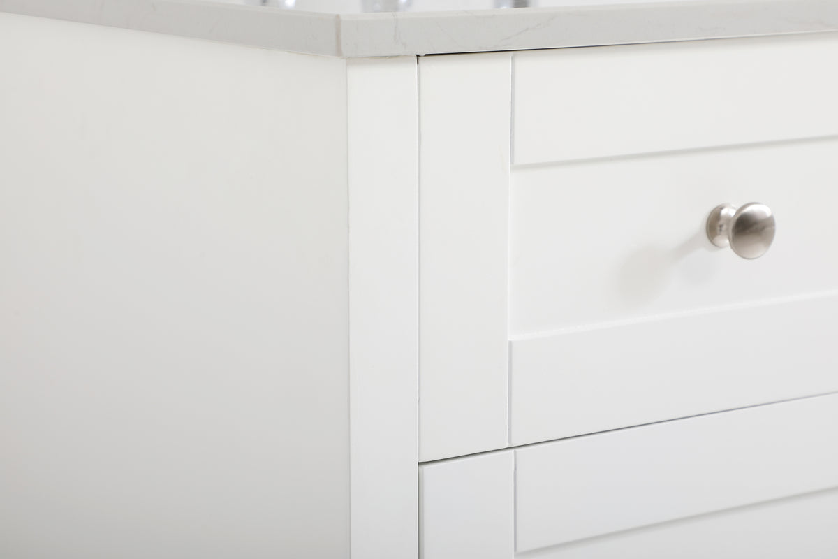 60 inch Double Bathroom Vanity in White