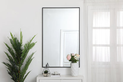 Metal frame rectangle mirror 30 inch in Black