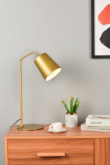 Leroy 1 light brass table lamp