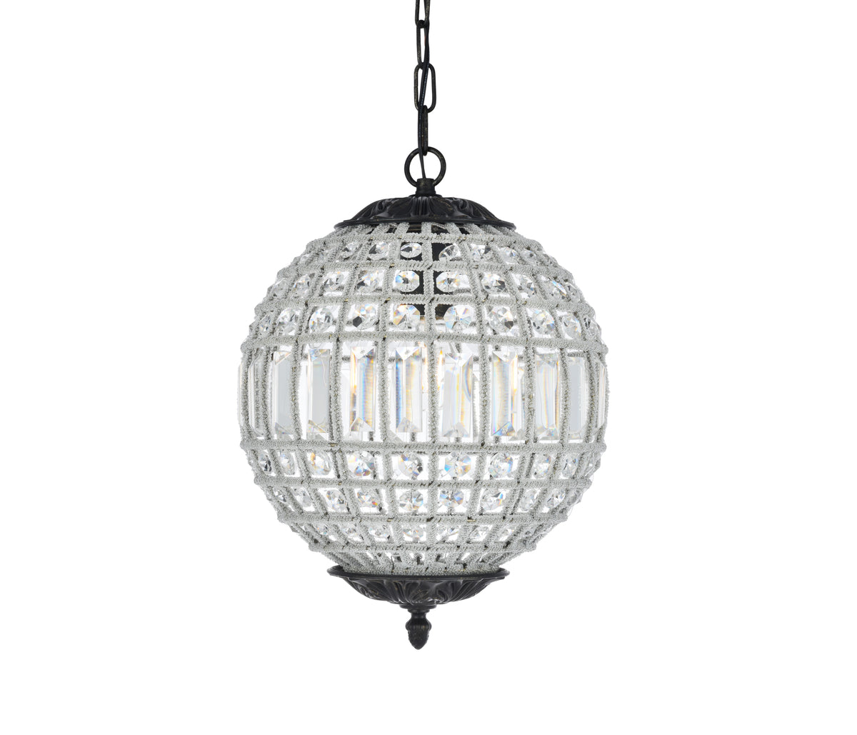 Olivia 1 light Dark Bronze Pendant Clear Royal Cut Crystal