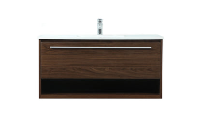 40 inch Single bathroom vanity in walnut