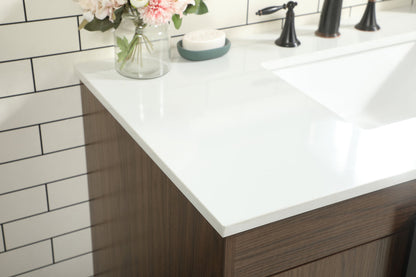 42 inch Single bathroom vanity in walnut