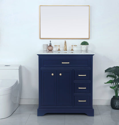 32 inch Single bathroom vanity in Blue