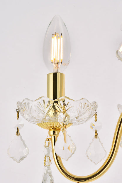 St. Francis 4 light Gold Pendant Clear Royal Cut Crystal