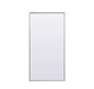 Metal Frame Rectangle Full Length Mirror 30x60 Inch in Silver