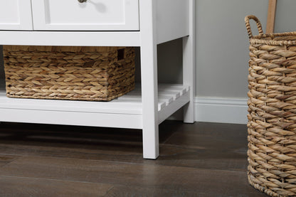 60 inch Single bathroom vanity in white