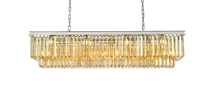 Sydney 12 light polished nickel Chandelier Golden Teak (Smoky) Royal Cut Crystal