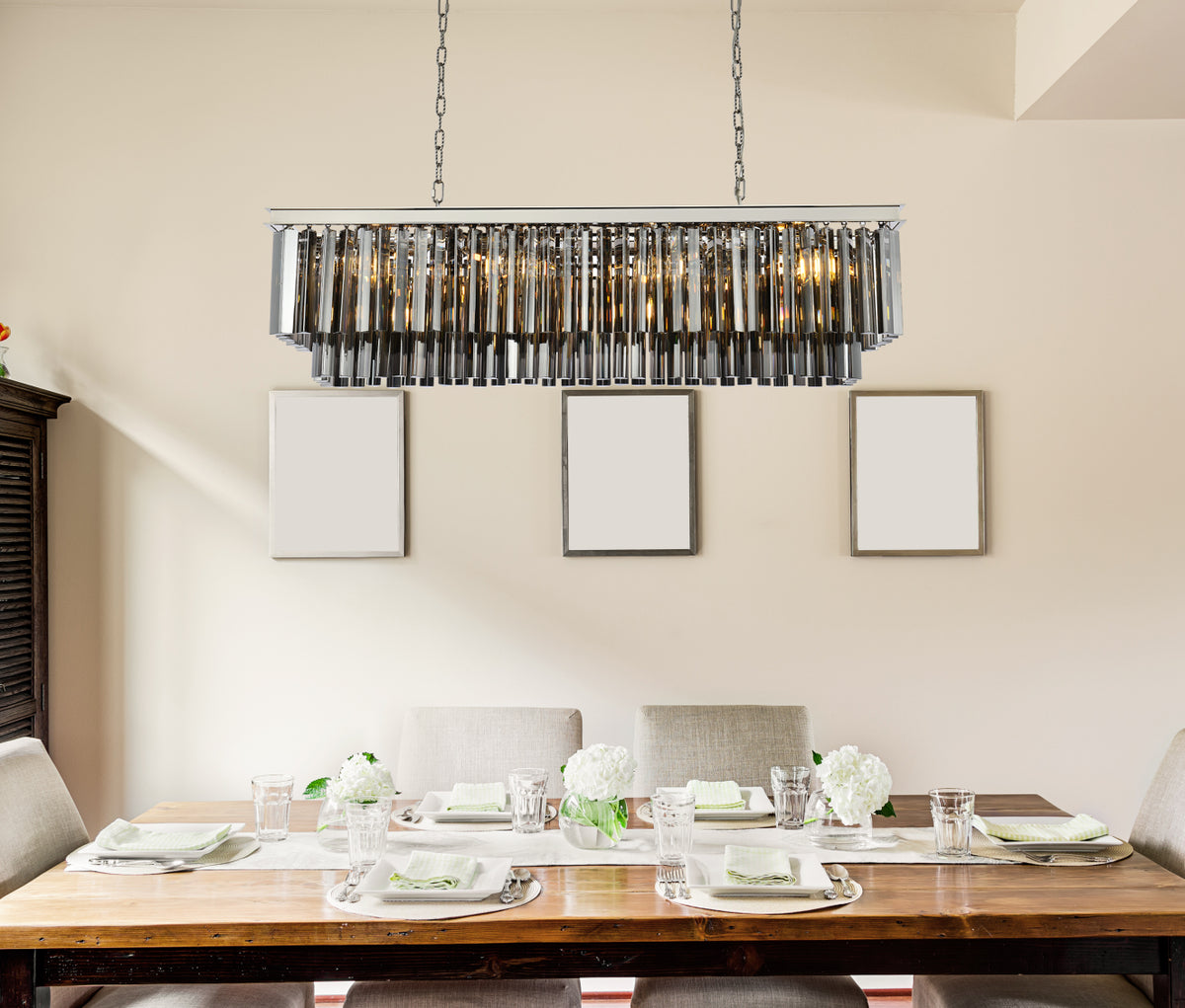 Sydney 12 light polished nickel Chandelier Silver Shade (Grey) Royal Cut Crystal