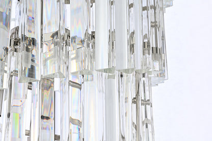 Sydney 30 inch spiral crystal chandelier in polished nickel