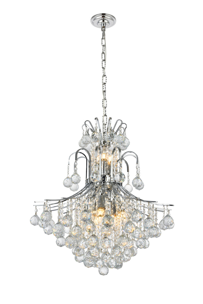 Toureg 11 light Chrome Chandelier Clear Royal Cut Crystal