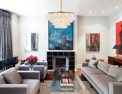 Selene 4 light Brass Pendant