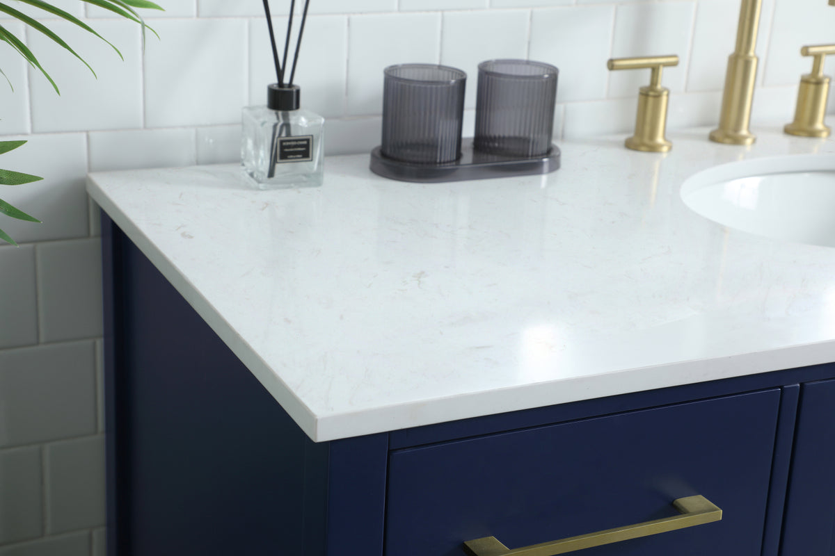 54 Inch SIngle Bathroom Vanity In Blue