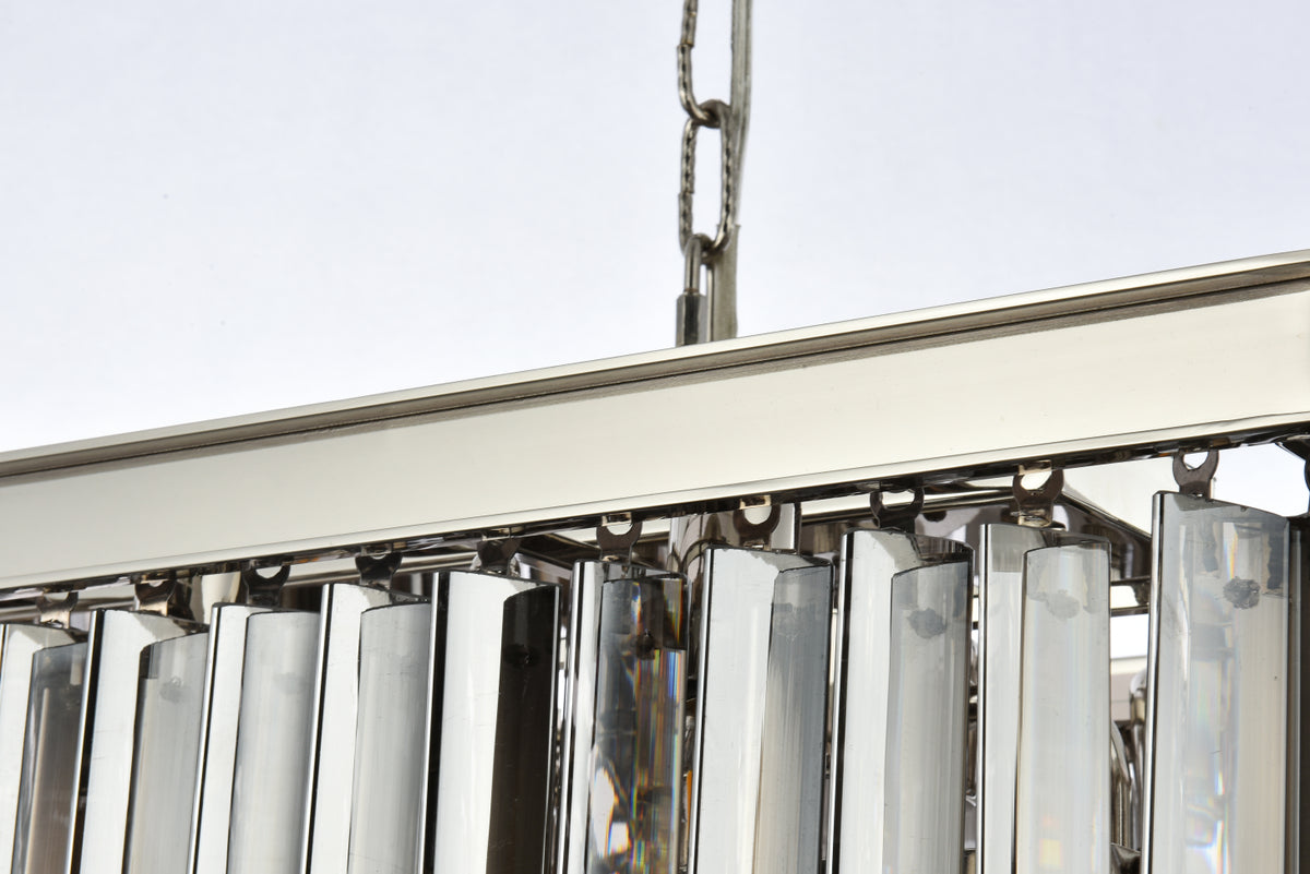 Sydney 12 light polished nickel Chandelier Silver Shade (Grey) Royal Cut Crystal