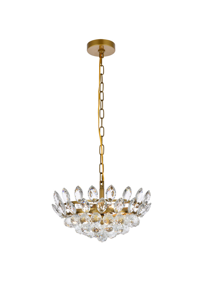Emilia 16 inch pendant in brass